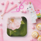 Roze Roos Square Designer Papieren Borden Bordje (Feest)