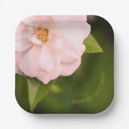 Roze Roos Square Designer Papieren Borden Papieren Bordje