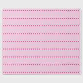 Roze roos sterren cadeaupapier (Vlak)
