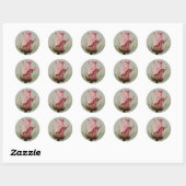 Roze roos sticker (Vel)