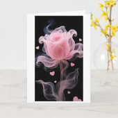 Roze roos stijl kaart (Gele Bloem)