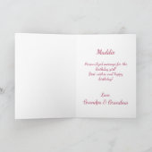 Roze Roos Sweet Sixteen Kaart (Binnen)