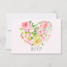 Roze Roos Sweetheart RSVP Kaarten