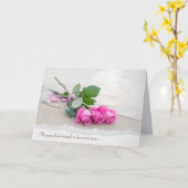 Roze Roos sympathiekaart Kaart (Gele Bloem)