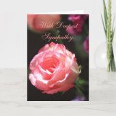 Roze roos, sympathiekaart kaart (Voorkant)