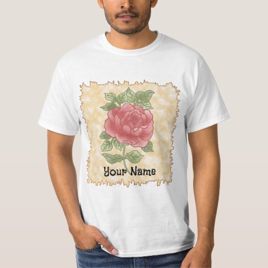 Roze Roos T-shirt (Voorkant)