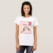 Roze roos T-shirt (Voorkant volledig)