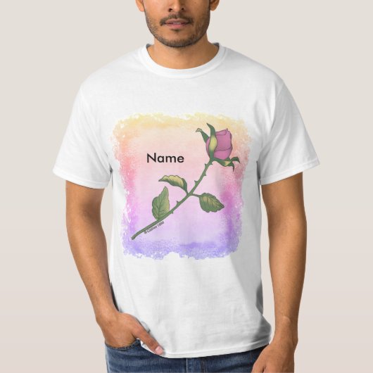 Roze Roos T-shirt (Voorkant)