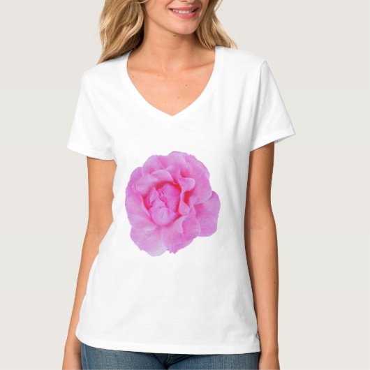 roze roos t-shirt (Voorkant)