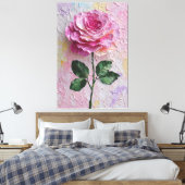 Roze Roos Textuur Abstracte Wandkunst Canvas Afdruk (Insitu (Slaapkamer))
