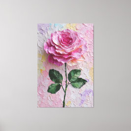 Roze Roos Textuur Abstracte Wandkunst Canvas Afdruk