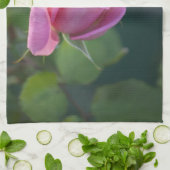 Roze Roos Theedoek (Gevouwen)