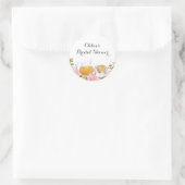 Roze Roos Theekop Bruiloft Sticker (Tas)