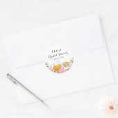 Roze Roos Theekop Bruiloftsshower Stickers (Envelop)