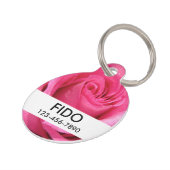 Roze Roos Trouwfoto Huisdierpenning (Zijkant)