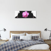  roze roos tweeling meisjes mode illustratie canvas afdruk (Insitu (Slaapkamer))