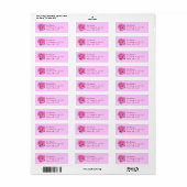 Roze Roos Uitgesneden Foto Etiket (Full Sheet)