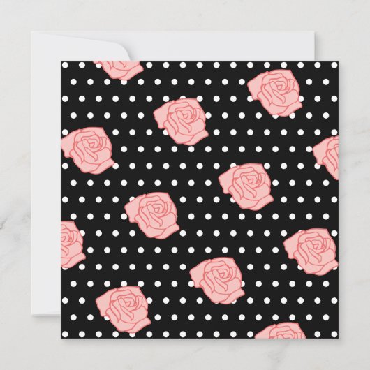 Roze Roos Uitnodigingen (Voorkant)