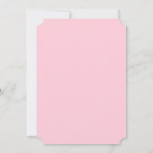 Roze Roos van Fuchsia Botanical Floral Wedding Kaart (Achterkant)