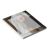 Roze Roos van het Land en Cowboy Boots Western Wed Notitieblok (Schuin)