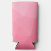 Roze roos verloop geometrisch mesh patroon seltzer blikjeskoeler (Voorkant)