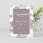 Roze roos verloving aankondiging (Staand voorkant)