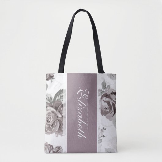 Roze roos verloving tote bag (Voorkant)