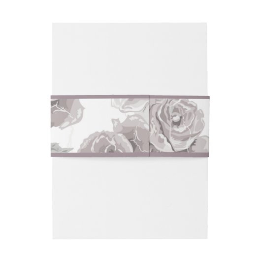 Roze roos verloving uitnodigingen wikkel (Achterkant Voorbeeld)