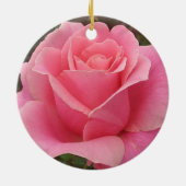 Roze Roos Versiering Keramisch Ornament (Achterkant)