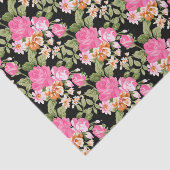 Roze roos Victoriaans patroon Tissuepapier (Detail)