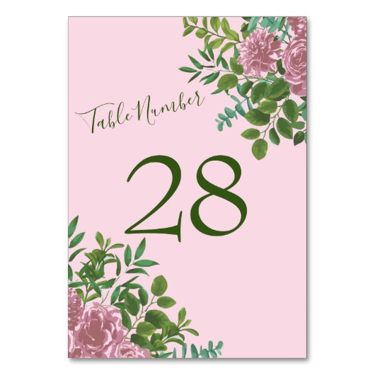 Roze Roos Vintage Bruiloft Kaart (Voorkant)