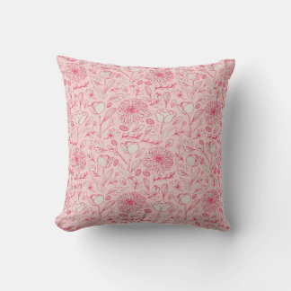 Roze Roos Vintage Worp Kussen