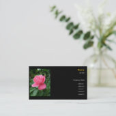 roze roos visitekaartje (Staand voorkant)