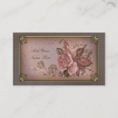 Roze  Roos Visitekaartje (Voorkant)