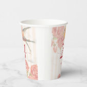 Roze Roos, Vogel 21ste Verjaardag Cup Papieren Bekers (Rechts)