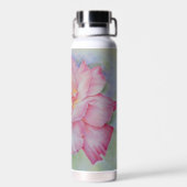 Roze Roos Waterfles (Achterkant)