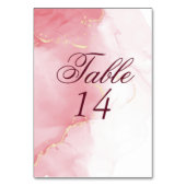 Roze Roos-Waterverf-plastietabel Kaart (Achterkant)