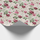 roze Roos-weddenschap Cadeaupapier (Hoek)