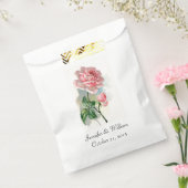 Roze Roos Wedding Favor Bag Bedankzakje (Gezegeld)
