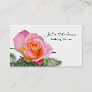 Roze Roos Wedding Planner Visitekaartje
