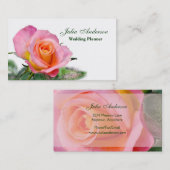 Roze Roos  Wedding Planner Visitekaartje (Voorkant / Achterkant)