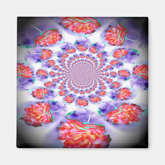 Roze roos wervelend magneet