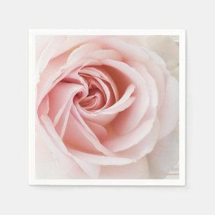 Roze Roos & Wit Hout Shabby Chic Bruidsmeisje Fees Servet