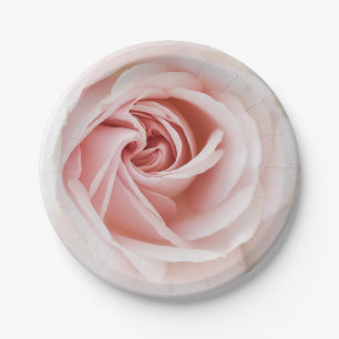 Roze Roos & Witte Hout Shabby Chic Bruidsmeisje Fe Papieren Bordje