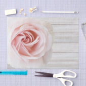Roze Roos & Witte Hout Shabby Chic Bruidsmeisjesfe Tissuepapier (Craft)