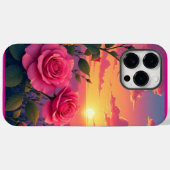  Roze Roos Zonsondergang Gloed Case-Mate iPhone Case (Achterkant (horizontaal))
