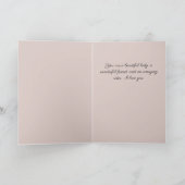 Roze Roos Zuster Valentijnsdag Kaart (Binnen)