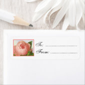 Roze Roosknop Aangepaste Gift Tag Labels (Insitu)