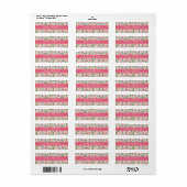 Roze Roosknop Bloem Adreslabel Etiket (Full Sheet)