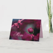 Roze Roosknop Moederdagkaart Kaart (Voorkant)